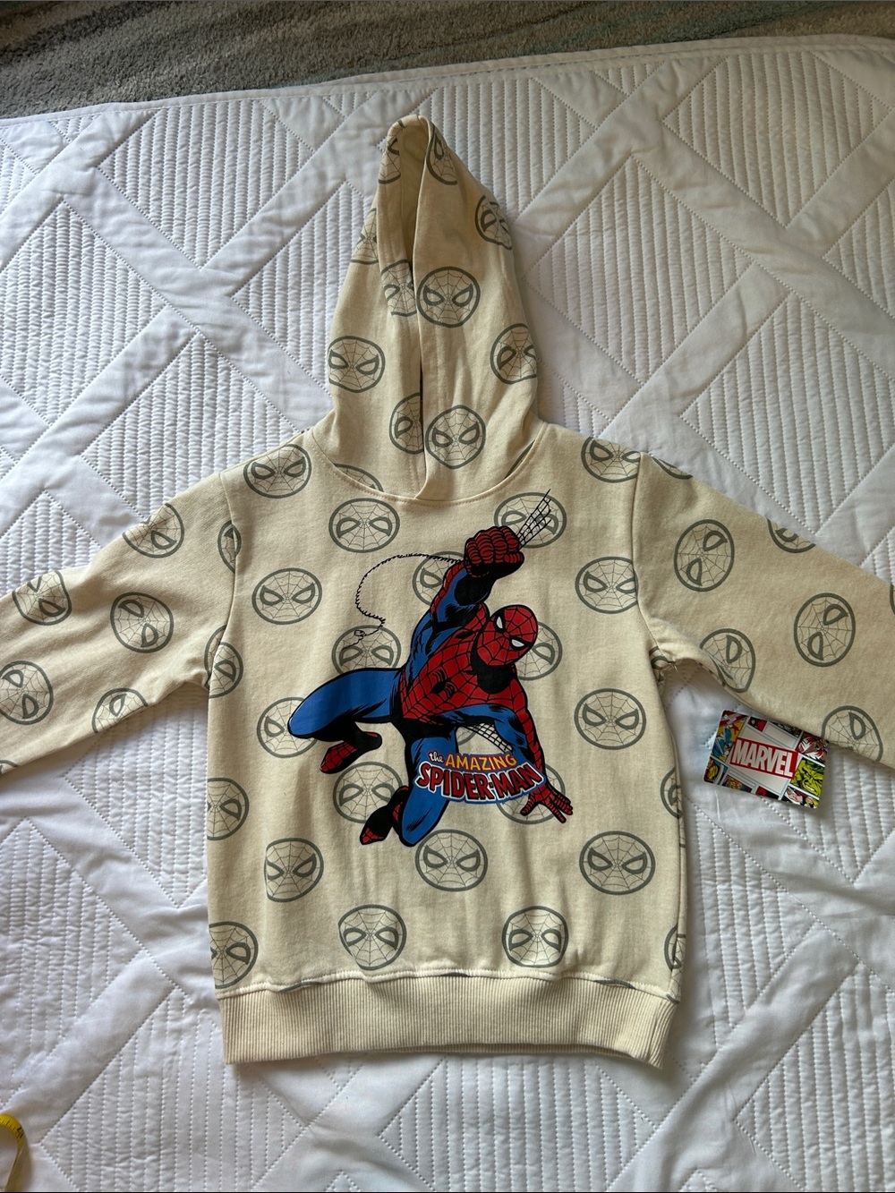Marvel Kids Spider-Man Cream Pullover Hoodie